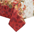 Swaying Leaves Bordered Fall Tablecloth, Multicolor - 60" W x 102" L by ElreneHomeFashion
