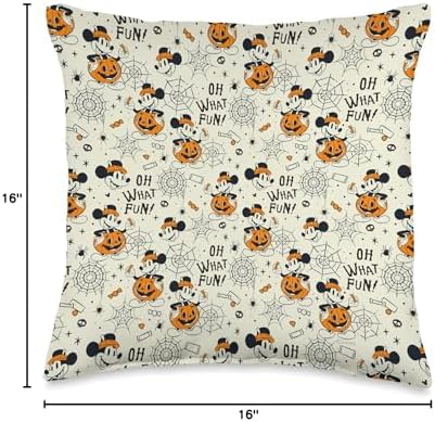 Disney Mickey Mouse Jack-O’-Lantern Oh What Fun Halloween Throw Pillow