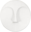 Howard Elliott Collection Ceramic Face Wall Vase, Contemporary Matte White Glaze Decorative Accent, Water-Holding Vase, Ready to Hang Wall Decor, 10H x 10W x 3D, Matte White