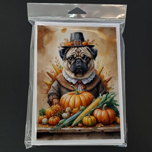 Caroline's Treasures Pug Dogs Blank 5x7 Note Cards Set of 8 - Image 3