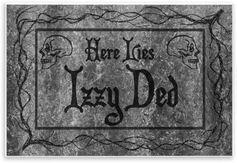 Halloween Gravestone Humor, 10 x 15 Inch Mounted Print on Wall Plaque