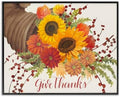 Autumn Cornucopia Thanksgiving Gratitude, 24 x 30 Inch Framed Giclée Print by StupellIndustries