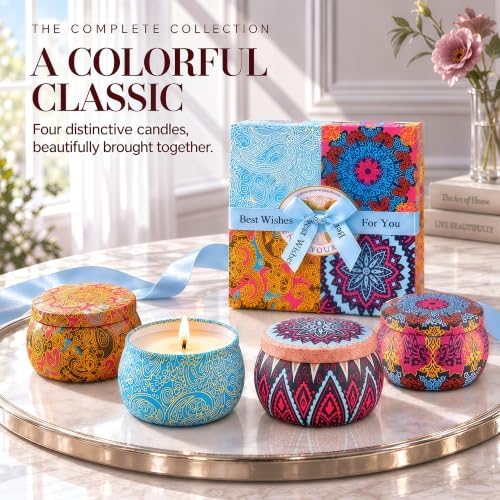 Scented Candles Gift Set for Women, 4 Pack Soy Wax Candles for Home Scented - Image 6