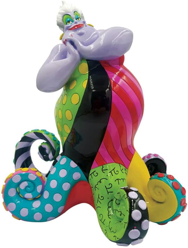 Enesco Disney by Romero Britto The Little Mermaid Ursula Figurine, 8.27 Inch, Multicolor