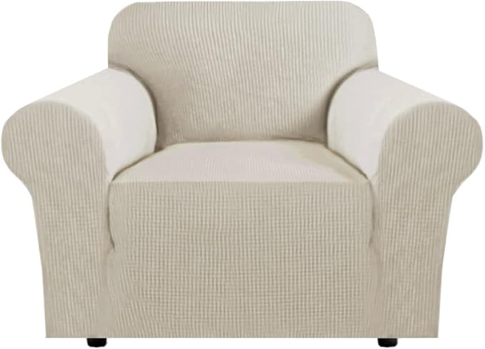 H.VERSAILTEX Armchair Cover High Stretch Sofa Slipcover 1 Piece Couch Covers for Dogs Sofa Durable Spandex Fabric Non Skid Machine Washable(Armchair 31"-40", Island Fossi)