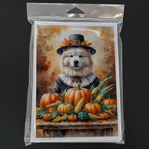 Caroline's Treasures Samoyed Dogs Blank 5x7 Note Cards Set of 8 - Image 3