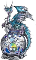 George S. Chen Imports Dragon on Light Up LED Orb Statue Display (71508)