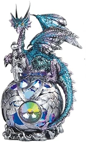 George S. Chen Imports Dragon on Light Up LED Orb Statue Display (71508)