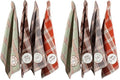 DII Thanksgiving Fall Kitchen Towels Collection Decorative Embellished Dish Towel Set, 18x28, Cozy Picnic Plaid, 4 Count (Pack of 2) by DII