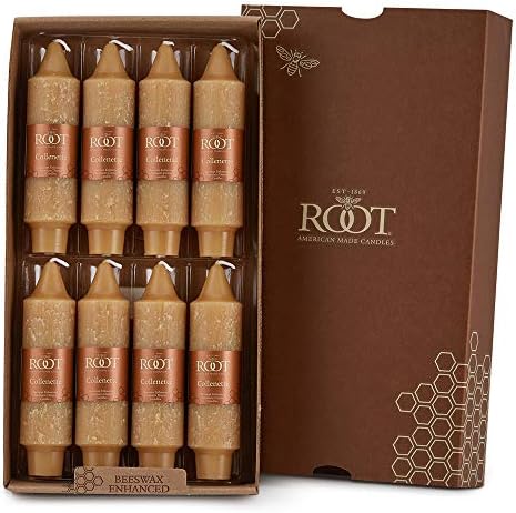 Root Candles 8-Count Unscented Timberline Collenettes, 5", Beeswax Color by RootCandles