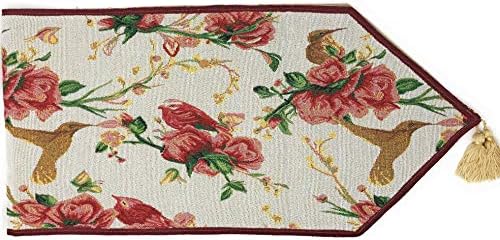 Tache Home Fashion VEG11712-1TR-1372 Sunflower Field Scarecrow Thanksgiving Autumn Harvest Country Farmhouse Vintage Decorative Woven Tapestry Table Runners, 13x94 by TacheHomeFashion