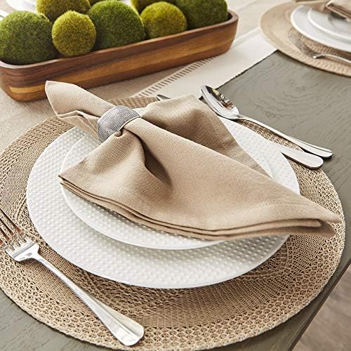 DII Solid Napkin Set Collection, 20x20, Stone, 6 Piece - Image 5