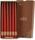 Root Candles Unscented Dinner Candles Hand Dipped Taper Candle Set, 12-Inch, Autumn, 12-Count by RootCandles