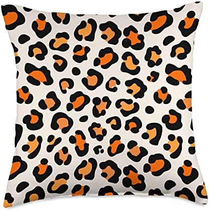It’s Fall Y'all Pumpkin Leopard Print Thanksgiving Pattern Throw Pillow by Unknown