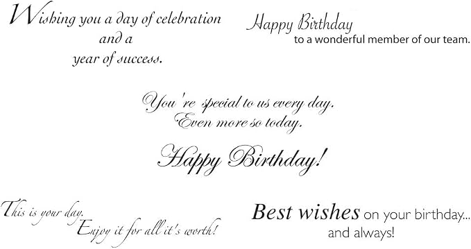 25 Birthday Cards with Envelopes for Business, Office (Variety Set) | 5 Designs, Bulk 25 Pack, Happy Birthday Greeting Card Set, 5x7 in, A7, Employees, Work, Coworkers, Clients, Team, USA, VP1702