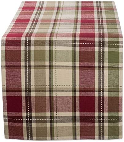 DII Fall & Thanksgiving Dining Table Décor Reusable Cotton Fabric, Table Runner, 13x72, Rustic Homespun Plaid by DII