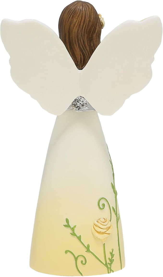Pavilion Gift Company - Treasured Friend - 5" Angel Figurine Floral Spring Home Decor Bestie BFF Best Friend Present