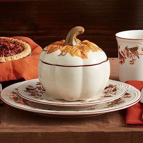 Pfaltzgraff Autumn Berry 20 oz Stoneware Pumpkin Bowl - Image 3