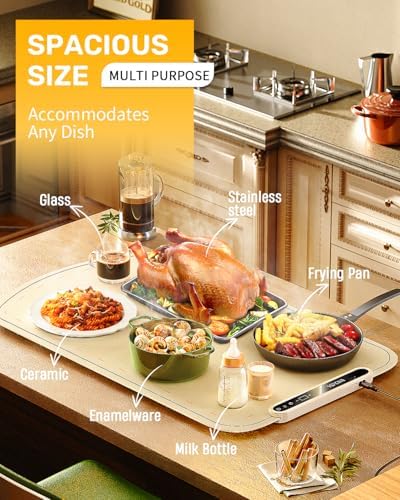 Warming Mat for Food,VEPOKA Food Warmer Mat for Countertop - Image 5