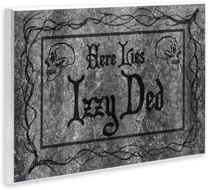Halloween Gravestone Humor, 10 x 15 Inch Mounted Print on Wall Plaque