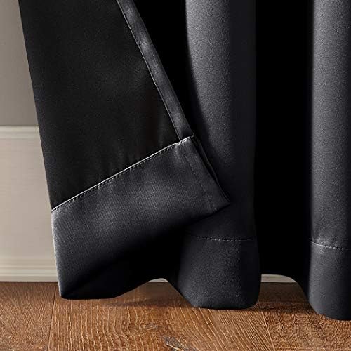 Sun Zero Oslo Theater Grade Extreme Total Blackout Rod Pocket Curtain Panel, 52" x 84", Coal