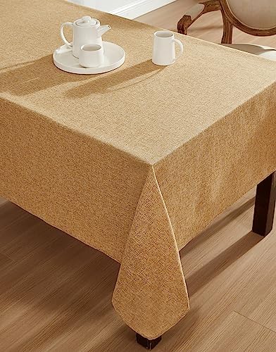 Laura Ashley Harper Tablecloth, 60" x 84", Gold - Image 3