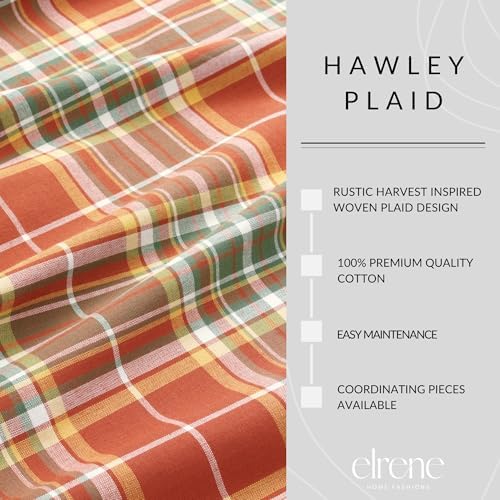 Hawley Plaid Harvest Cotton Tablecloth, Multicolor - 52"W x 70"L - Image 3