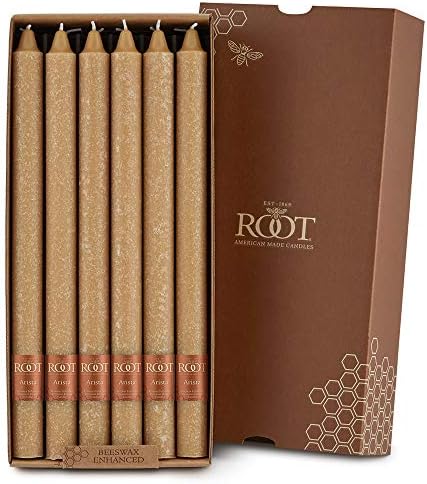 Root 12-Count Unscented Timberline Arista Candles, 12-Inch, Beeswax Color by RootCandles