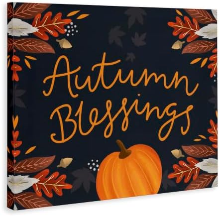 Autumn Blessings Fall Leaves, 24 x 30 Inch Canvas Wall Art - Image 3