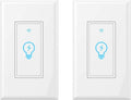 Smart Light Switch, Compatible with Alexa, Google Assistant, IFTTT, WiFi Light, Neutral Wire Required, Schedule Setting APP Remote Control, ETL, No Hub Required (Smart Switch 2pack)