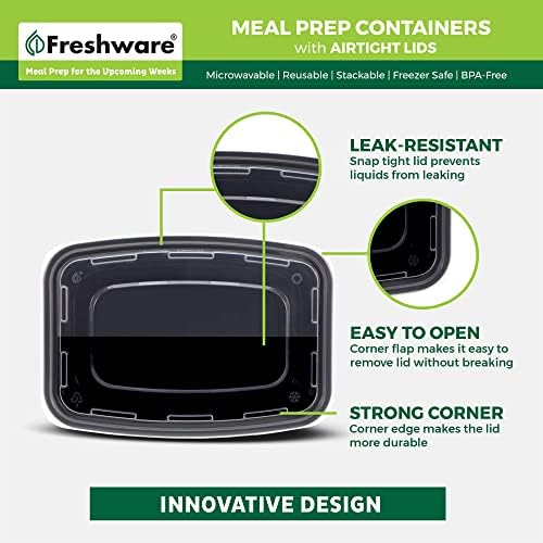 Freshware Meal Prep Containers [150 Pack] 28 oz Food Containers with Lids - Image 5