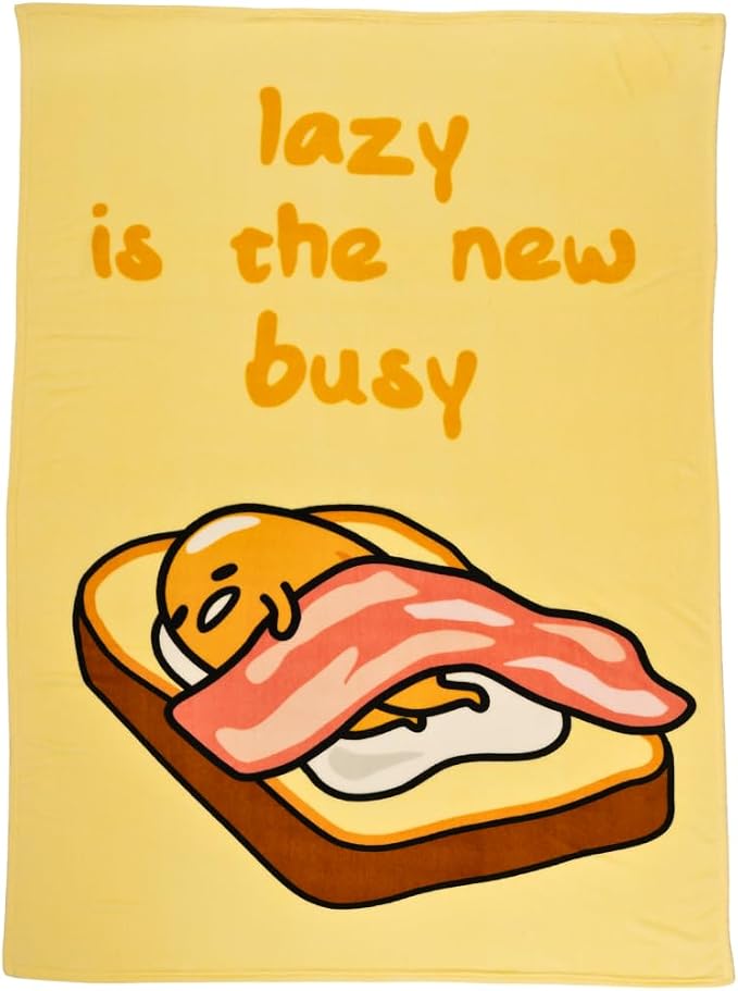 Collectibles Gudetama Bedding Super Soft Cozy Blanket, 62 in x 90 in, (Officially Licensed Product) by Franco