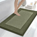 anllugs Bathroom Rugs, 30" x 46" Soft Bath Rugs, Olive Green & Green