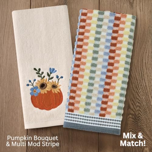 SKL Home Fall/Thanksgiving Multi Mod Stripe Hand Towel Set-2pc, Earthtones - Image 5