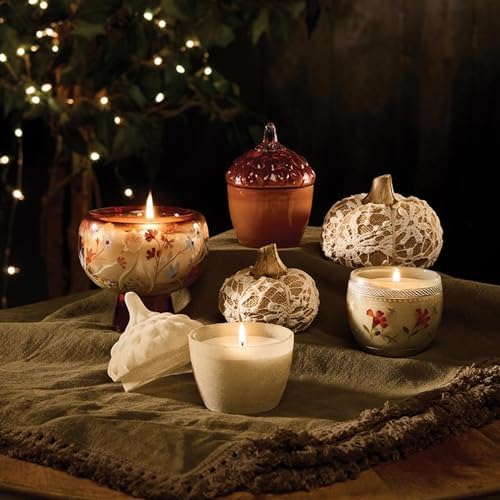 47th & Main Fall Décor Fabric Pumpkin Tabletop Mantel Shelf Thanksgiving Halloween Decorations for Home, Large, Lace Vine - Image 3