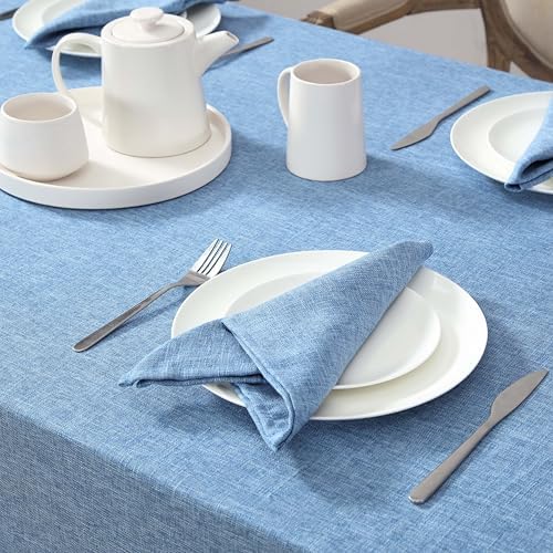 Laura Ashley Harper Tablecloth, 60" x 84", Denim - Image 4