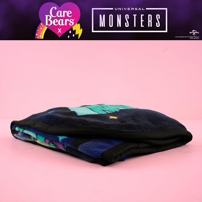 Care Bears X Universal Monsters Frankenstein Halloween Bedding Super Soft Plush Throw, 46 in x 60 in, (Officially Licensed Product) by Franco