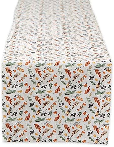 DII Autumn Afternoon Farmhouse Kitchen Thanksgiving & Fall Décor for Home, Table Runner, 14x72, Crisp Leaves by DII