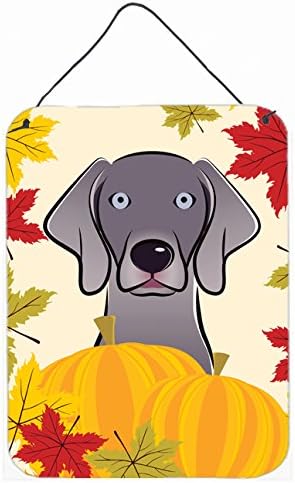 Caroline's Treasures BB2037DS1216 Weimaraner Thanksgiving Wall or Door Hanging Prints Aluminum Metal Sign Kitchen Wall Bar Bathroom Plaque Home Decor Front Door Plaque, 12x16, Multicolor - Image 3
