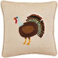 Mud Pie Embroidery Pillow, Turkey, 8" x 8" by MudPie