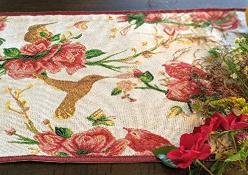 Tache Home Fashion VEG11712-1TR-1372 Sunflower Field Scarecrow Thanksgiving Autumn Harvest Country Farmhouse Vintage Decorative Woven Tapestry Table Runners, 13x94 - Image 3