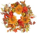 Boston International Front Door/Wall Wreath Fall Autumn Thanksgiving Holiday Decorations for Home, 22", Fall Bounty by BostonInternational