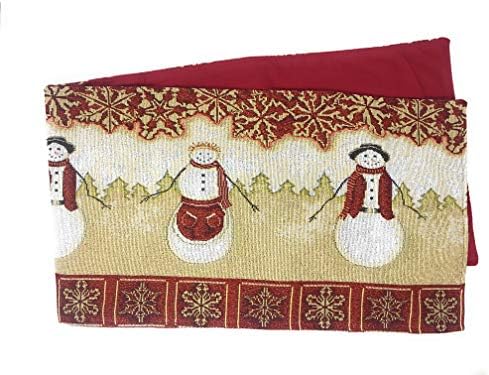 Tache Home Fashion Winter Snowman Woven Tapestry Table Runners, 13x90 - Image 4