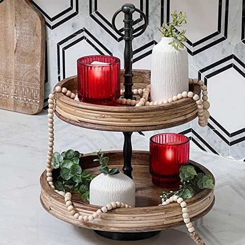 Kate Aspen Vintage Ribbed Red Glass Candle Holders Set of 6 - Votive & Tealight Candle Holder Decor for Holiday Table Decor, Christmas Dining Tablescape, Fall & Boho Home Accents (27206RD) - Image 4