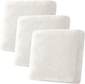 H.VERSAILTEX Velvet Stretch Couch Cushion Cover Plush Cushion Slipcover for Chair Loveseat Sofa Cushion Furniture Protector Seat Cushion Sofa Cover (3 Piece XL Sofa Cushion Covers, Porcelain White)