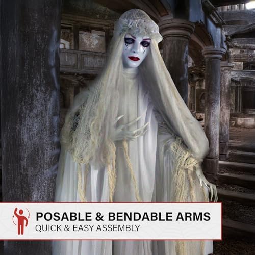 Haunted Hill Farm Life-Size 5.6-Ft. Scary Ghost Bride Ghost Bride