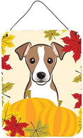 Caroline's Treasures BB2066DS1216 Jack Russell Terrier Thanksgiving Wall or Door Hanging Prints Aluminum Metal Sign Kitchen Wall Bar Bathroom Plaque Home Decor Front Door Plaque, 12x16, Multicolor by CarolinesTreasures