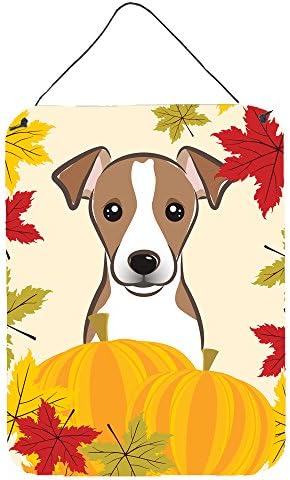 Caroline's Treasures BB2066DS1216 Jack Russell Terrier Thanksgiving Wall or Door Hanging Prints Aluminum Metal Sign Kitchen Wall Bar Bathroom Plaque Home Decor Front Door Plaque, 12x16, Multicolor by CarolinesTreasures