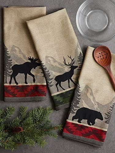 DII Woodlands Collection Dishtowel Set, 18x28, in the Woods, 3 Piece - Image 6