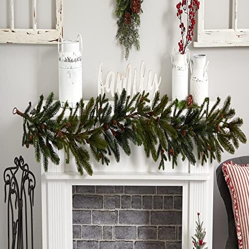 60in. Pine & Pinecone Garland,Green - Image 4